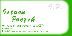 istvan poczik business card